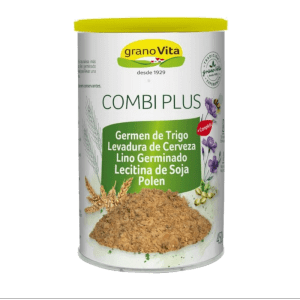 Combi Plus de Granovita, suplemento ecológico con germen de trigo, levadura de cerveza, lino germinado, polen y lecitina de soja, disponible en Equitanea.