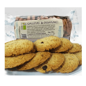 Galletas de Desayuno con Chocolate Ecológicas Biogredos, hechas con ingredientes 100% ecológicos, sabor intenso de chocolate y energía saludable para empezar el día.