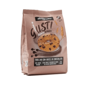 Galletas ecológicas de trigo integral con granos de chocolate y miel pura de Altro Mercato, un delicioso y saludable snack disponible en Equitanea.