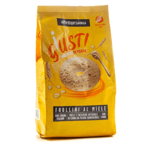 Galletas ecológicas de trigo integral con miel pura de Altro Mercato, un delicioso y saludable snack disponible en Equitanea.