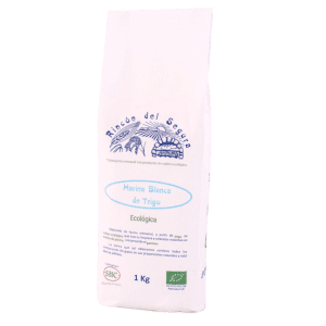 Harina Blanca de Trigo Ecológica 500g Rincón del Segura, perfecta para panes y repostería saludable, rica en nutrientes y sabor auténtico.