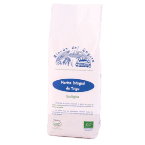 Harina de Trigo Integral Ecológica 500g Rincón del Segura, perfecta para panes y repostería saludable, rica en nutrientes y sabor auténtico.