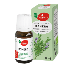 Aceite Esencial de Romero Bio 12ml El Granero – Aceite ecológico ideal para aromaterapia, masajes y cocina. 100% natural.