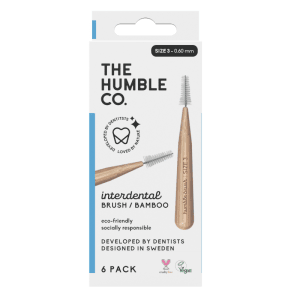 Cepillo Interdental Ecológico Bio Biodegradable Talla 3 The Humble Co – Pack de 6 cepillos interdentales biodegradables y ecológicos para una limpieza eficaz entre los dientes.