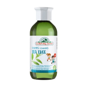 Champú Árbol de Té y Tomillo Ecológico Bio 300ml para Niños de Corpore Sano en Equitanea 🌿👶. Limpieza suave y natural, sin tóxicos y con ingredientes ecológicos. ¡Pide el tuyo!