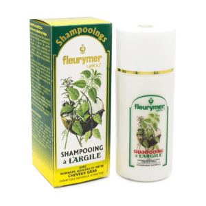 Envase del Champú para Cabellos Muy Grasos con Arcilla Ecológico Bio 200ml de Fleurymer, disponible en Equitanea. Purificación, frescura y equilibrio natural.