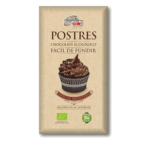 Chocolate Negro Postres Ecológico Bio Comercio Justo 200gr Solé, ideal para repostería y postres, disponible en Equitanea.