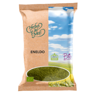Envase de Eneldo Hojas Bio 30gr de Herbes del Molí, producto ecológico para infusiones y condimento natural.