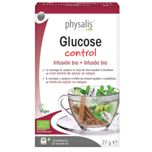 Imagen de Glucose Control Ecológica Bio 27g 20 Bolsitas Physalis – Infusión de hierbas ecológicas para el control natural de la glucosa en sangre. Disponible en Equitanea.