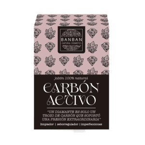 Jabón de Carbón Activado Ecológico Bio Natural 100gr Ban Ban – Jabón natural ideal para limpiar la piel, controlar el acné y combatir manchas.