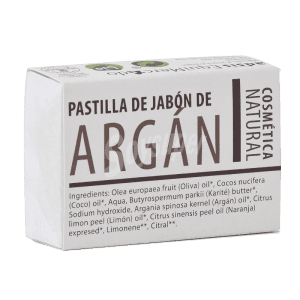 Jabón de Argán Bio 85gr – Jabón ecológico para piel seca, con aceite de argán, oliva y coco, ideal para hidratar y suavizar la piel.