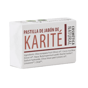 Jabón de Karité Bio 85gr – Jabón ecológico ideal para piel seca, con manteca de karité, aceite de oliva y coco, que hidrata y suaviza la piel.