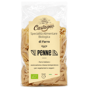 Paquete de Macarrones de Espelta Bio Castagno 500g, pasta ecológica, saludable y rica en fibra, disponible en Equitanea. 🌿🍝
