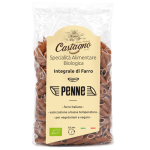 Paquete de Macarrones Integrales de Espelta Bio Castagno 500g, pasta ecológica, saludable y rica en fibra, disponible en Equitanea. 🌿🍝