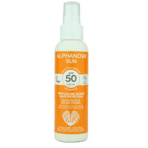 Spray Solar Alta Protección Ecológico Bio Vegano 50 SPF 125ml Alphanova: Protección solar natural y ecológica para la piel con ingredientes bio y sin químicos.