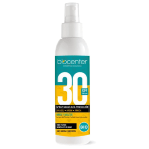 Spray Solar Alta Protección Girasol, Árnica y Argán Ecológico Bio 30 SPF 150ml Biocenter: Protección solar natural y ecológica con ingredientes bio como girasol, árnica y argán.