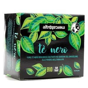 Té Negro Darjeeling Ecológico Bio 100gr 50 Bolsitas Altro Mercato ideal para disfrutar de los beneficios antioxidantes y energizantes del té negro. Disponible en Equitanea.