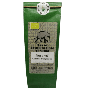 Texto Alternativo para Imagen (SEO optimizado) Té Verde Darjeeling Ecológico Bio 100gr Granel de Equimercado, infusión antioxidante y revitalizante, disponible en Equitanea.