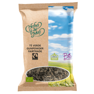 Té Verde Gunpowder Ecológico Bio 70g de Herbes del Molí, ideal para mantener la energía y mejorar la salud, disponible en Equitanea.