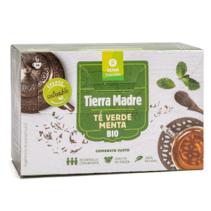 Té Verde con Menta Ecológico Bio 30gr 20 Bolsitas Tierra Madre perfecto para refrescar tu cuerpo y mente, disponible en Equitanea. Una infusión antioxidante, digestiva y energizante.