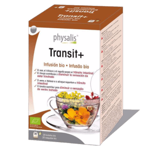 Transit+ Ecológica Bio 27g 20 Bolsitas Physalis - Infusión de hierbas ecológicas para apoyar el tránsito intestinal y aliviar la hinchazón.