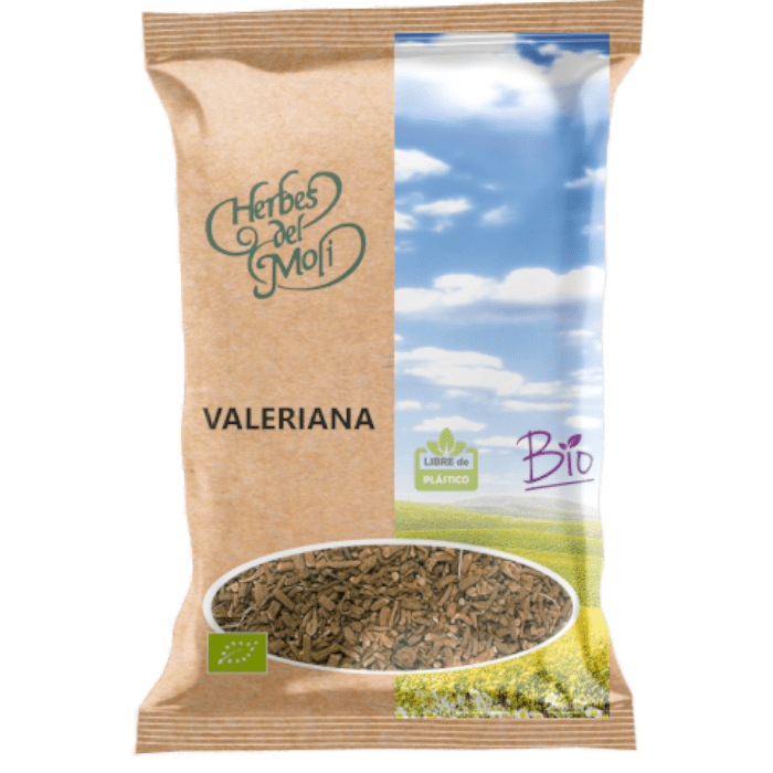 Valeriana Ecológica Bio Raíz 80g de Herbes del Molí, perfecta para combatir el insomnio y la ansiedad, disponible en Equitanea.