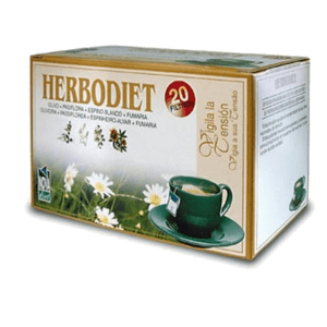 Infusión ecológica Vigila la Tensión Bio 30gr 20 Bolsitas Herbodiet, ideal para mantener la tensión equilibrada de manera natural.